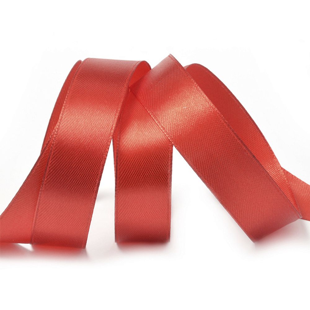 Лента атласная 1-сторонняя 20.0 мм / 27.4±2 метров, 3095 красный, Ideal
