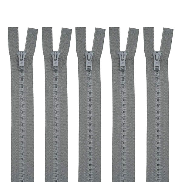 Молния трактор Arta Т6 (6 мм) 2 зам., разъем., 80 см, цв. 074 серый, уп.5 шт