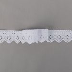 Кружево шитьё 37 мм / 9±0.2 метров, Турция, белый, Gamma GYEM-3702