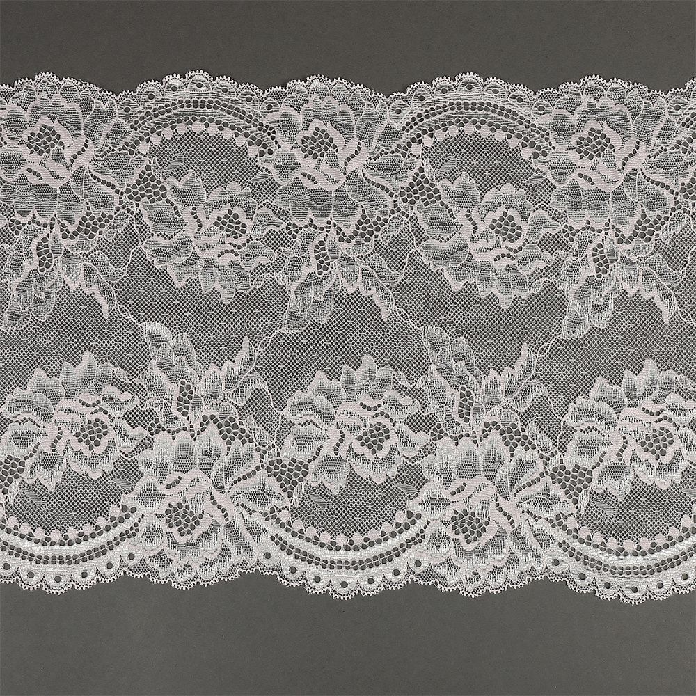 Кружево бельевое эластичное 230 мм / 10 м, OG13, цв.айвори, Kruzhevo