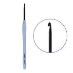 Крючок для вязания с прорезиненной ручкой ⌀3.5 мм, 16 см, алюминий, Gamma RH-BL