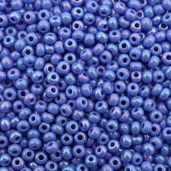 Бисер Preciosa непрозрачный с радужным покрытием, круг.отв., 500г, (34040)331-19001/10/0