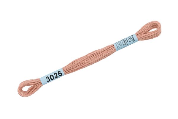 Мулине Gamma 100% хлопок, цв.3025 персик, 24 мотка по 8 метров