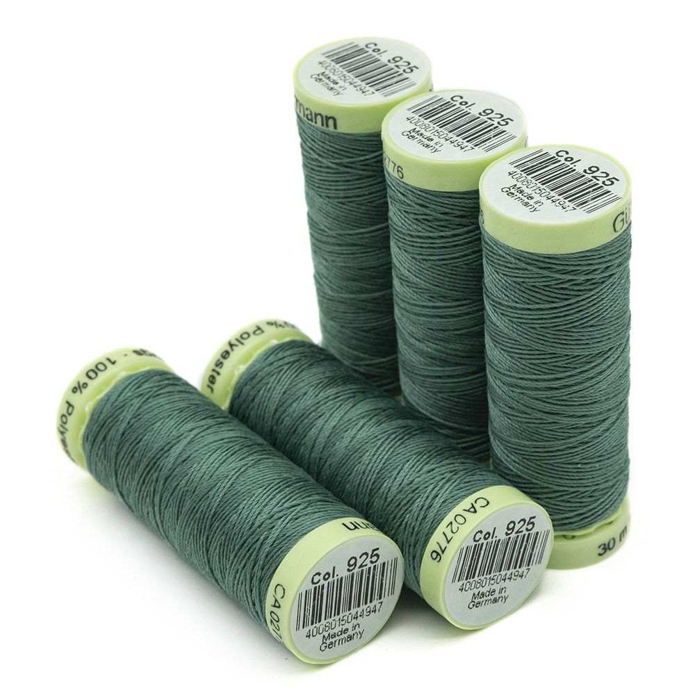 Нитки отделочные Gutermann Top Stitch, 30м, 925 изумрудный, 5 катушек
