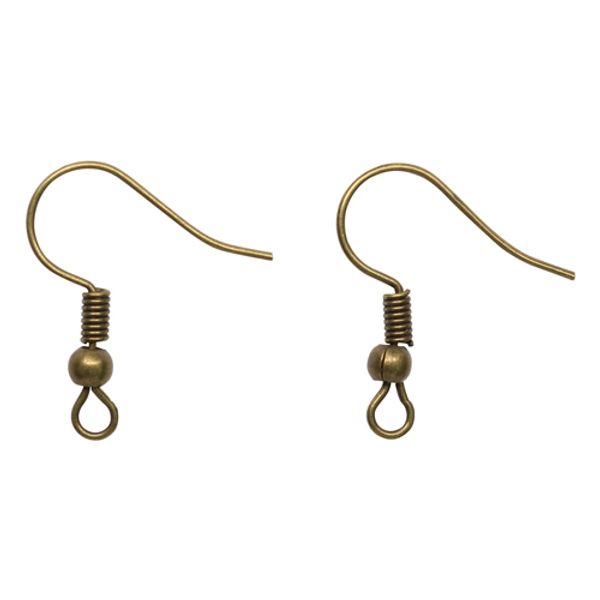 Основа для серег Крючок с бусиной, 18мм, 4 шт, латунь, OTH1522