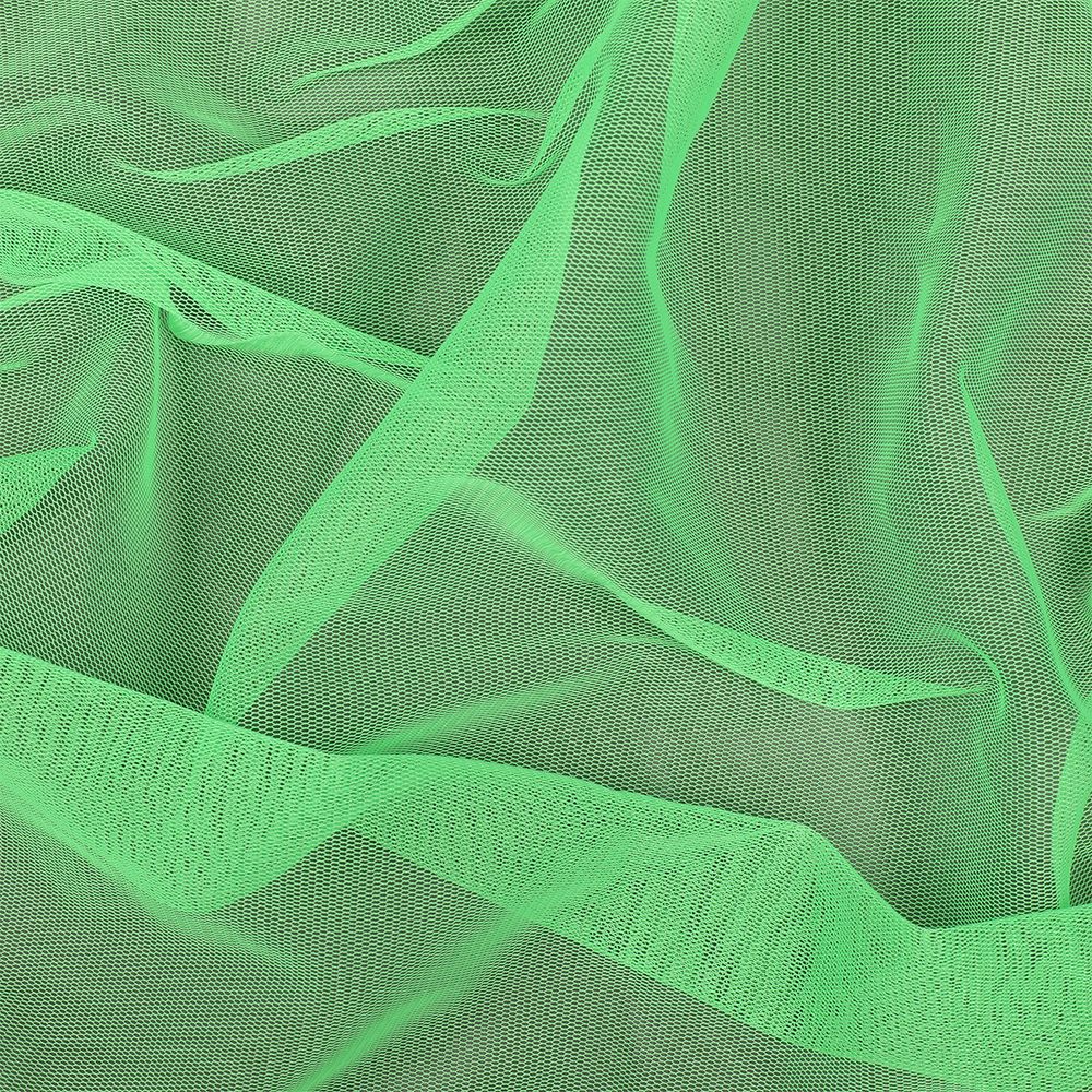 Сетка бельевая эластичная матовая 40 г/м², шир.150 см / 10 метров, 60 неон салат /TL.60.10/