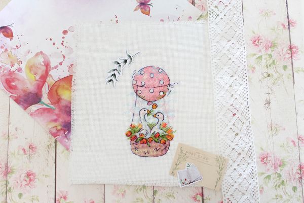 Набор для вышивания нитками МП Студия (Жар-птица), Романтичный полёт, 13х8 см