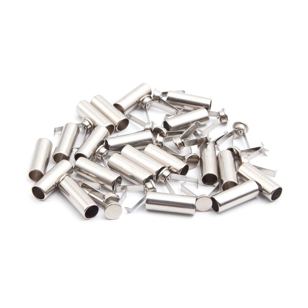 Наконечник для шнура металл 20,7х7 мм, металл, никель, 6660-0073, 20 шт