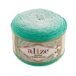 Пряжа Alize (Ализе) Bella Ombre Batik / уп.2 мот. по 250 г, 900м, 7408 мятный A