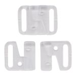 Застежки для купальника (бикини) пластик 12.0 мм, 100 шт, прозрачный, Протос