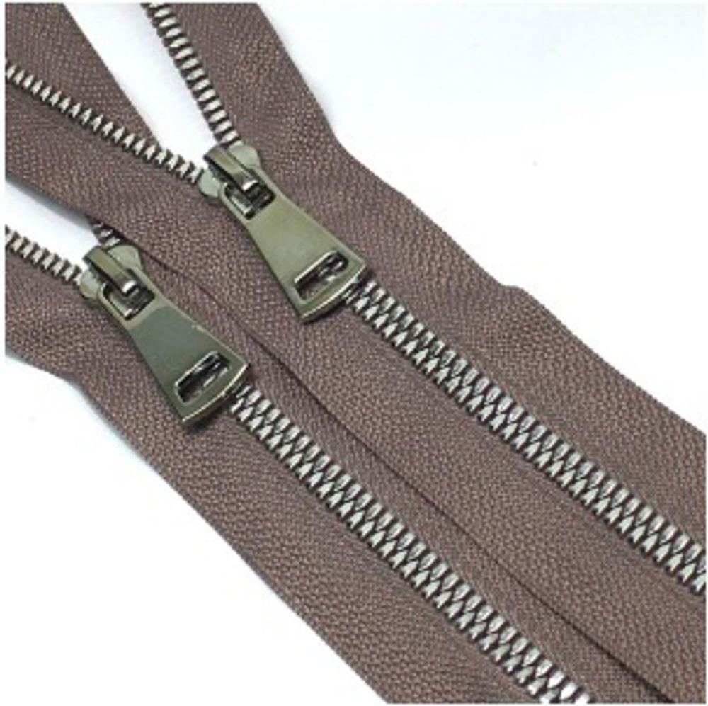 Молния трактор Т5 (5 мм) 2 зам., разъем., 75 см, никель, цв. D296 фиолетовая пастель, Mzipp Premium, 1 шт