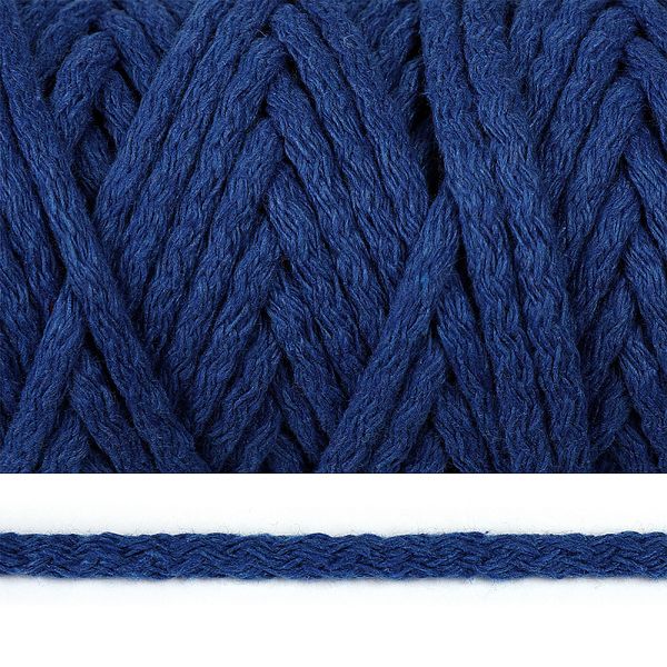 Шнур круглый х/б ⌀8.0 мм / 50 метров, с наполнителем, 2053К синий