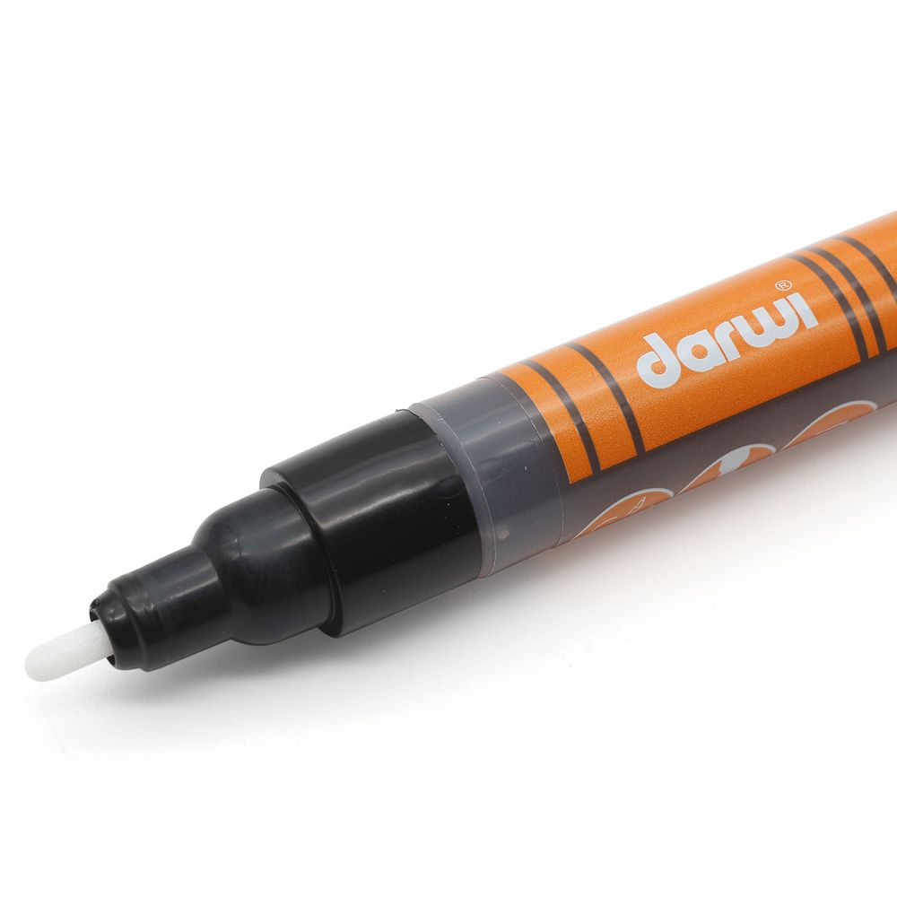 Маркер для ткани Darwi TEX Opak, 2мм, укрывистый, 100 черный