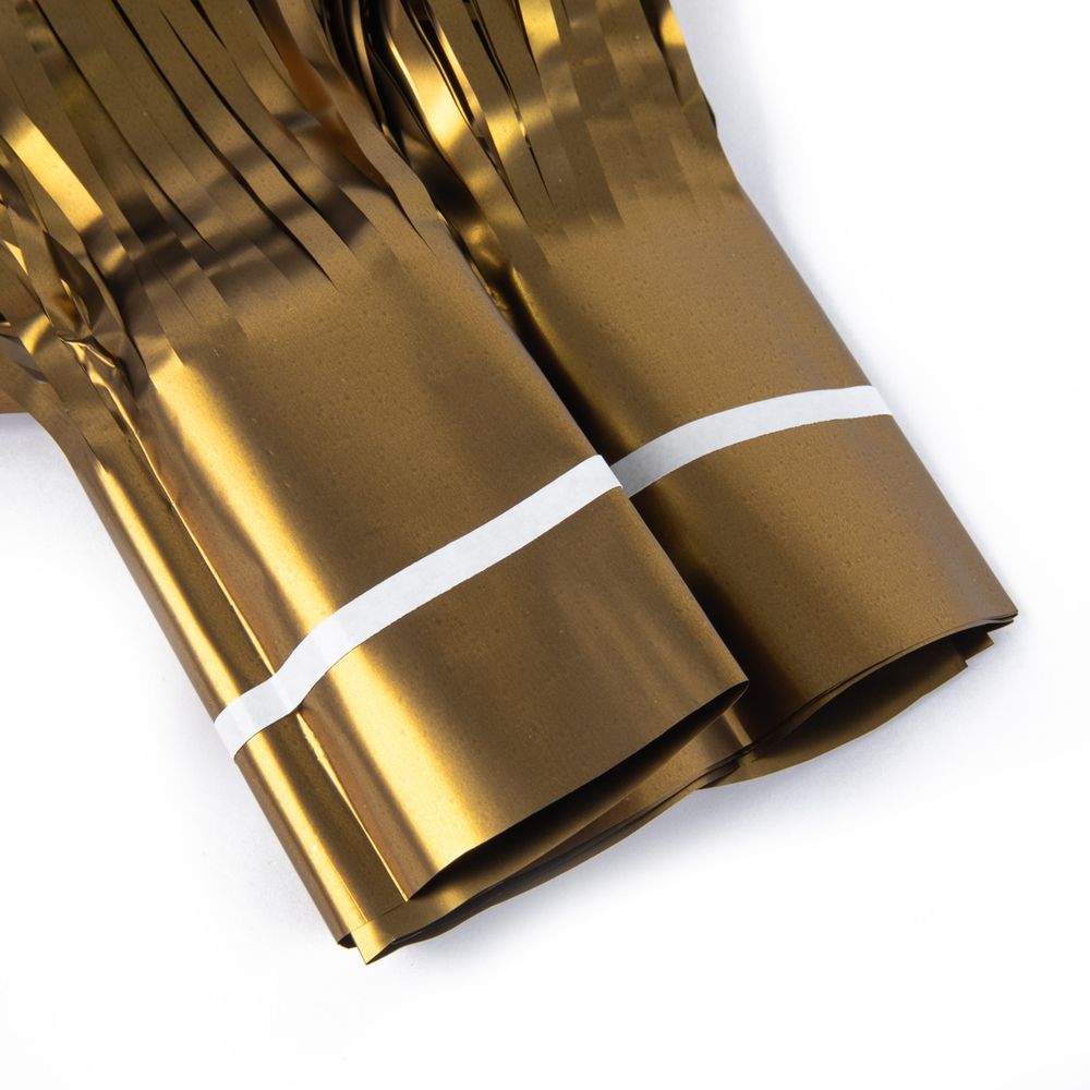 Занавес Дождик 100х200 см, 01_коричневый с золотом, Boomzee GBZ-12