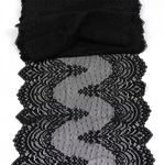 Кружево бельевое эластичное 230 мм / 10 м, 8036, цв.черный, Kruzhevo