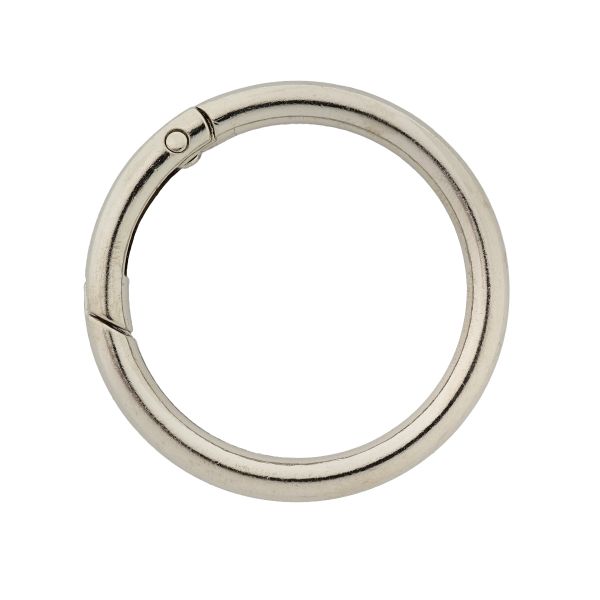 Карабин металл кольцо 38.0 мм (50х50 мм), никель, 5 шт