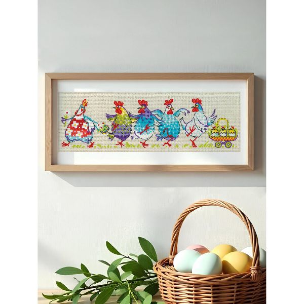 Набор для вышивания нитками Риолис 2266, Куд-куда?!!! 24х8 см