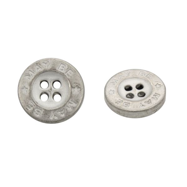 Пуговицы 4 прокола 16мм 2102/4 мет.сер, 50 шт