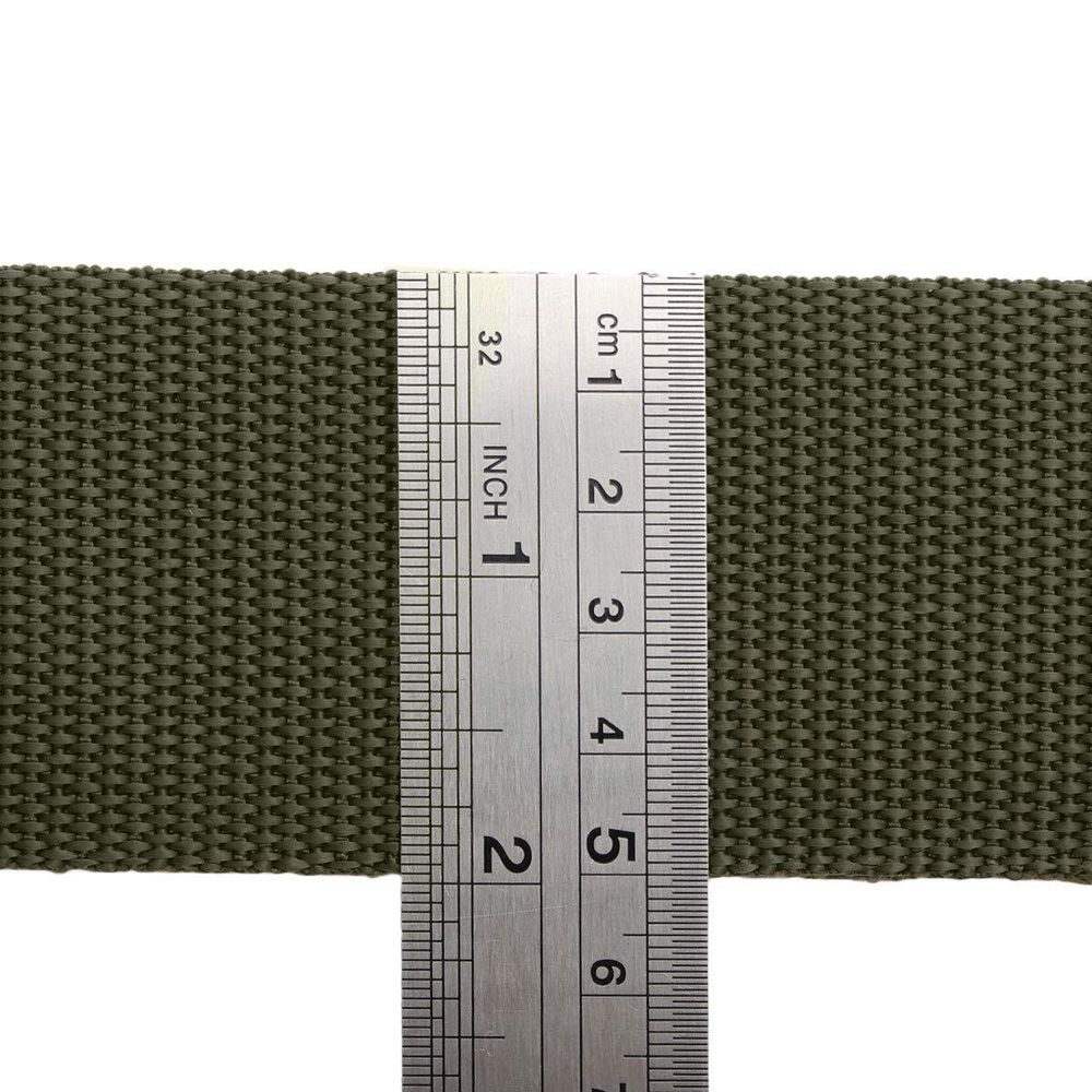 Стропа (ременная лента) 50 мм / 30 метров, толщ. 1.0 мм, [28 г/пог.м], 100% п/п, 32 хаки