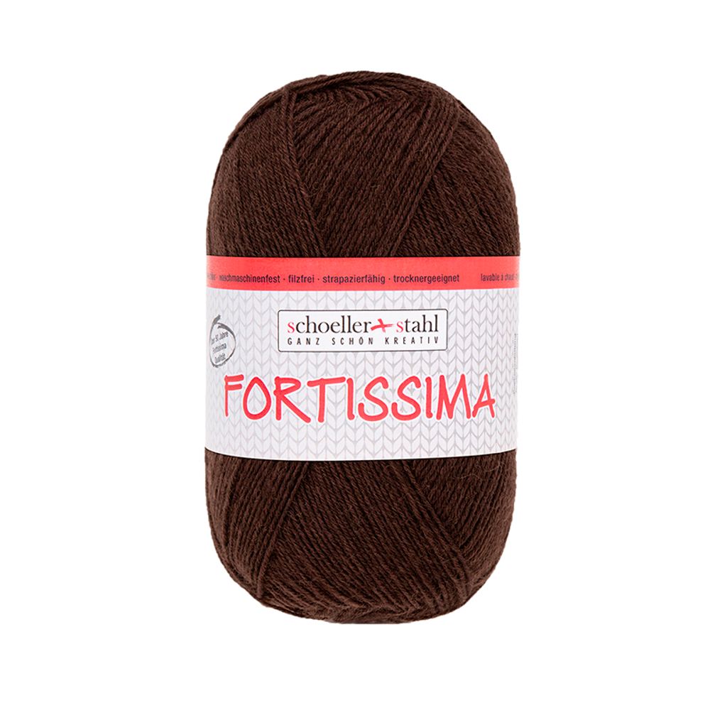 Пряжа Austermann (Аустерманн) Fortissima 100 / уп.5 мот. по 100 г, 420м, эспрессо