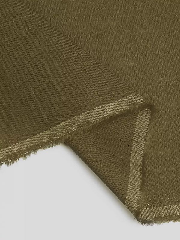 Льняная ткань 190 г/м², 140 см / 2 метра, TBY.Li.1002.36, 36 хаки