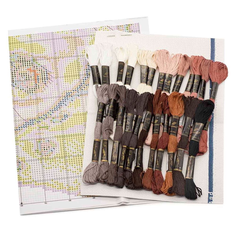 Набор для вышивания нитками Hobby&Pro, Мне немного грустно, 26х22 см