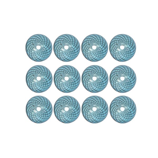 Бусины стекло 12х15 мм, 12 шт, №01 синий/коричневый, Zlatka DBS-01