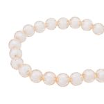 Бусины акрил ⌀10 мм, 500 г, цвет. с белой сердц., круглые часто гран., 35 бежевый, Astra&Craft LY-163