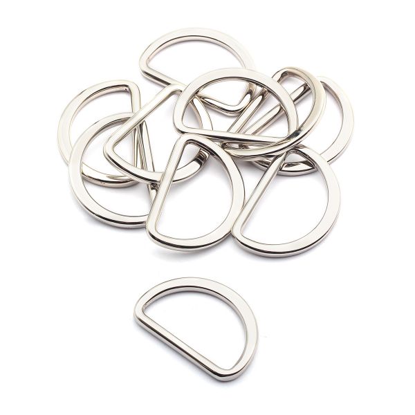 Полукольцо литое металл внутр. 30 мм (внешн. 36х25 мм), плоское, 10 шт, никель ГР, 6886