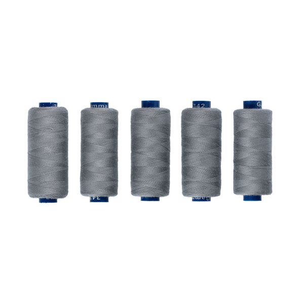Нитки швейные бытовые Gamma 40/2, 365 м / 5 кат, №342 серый