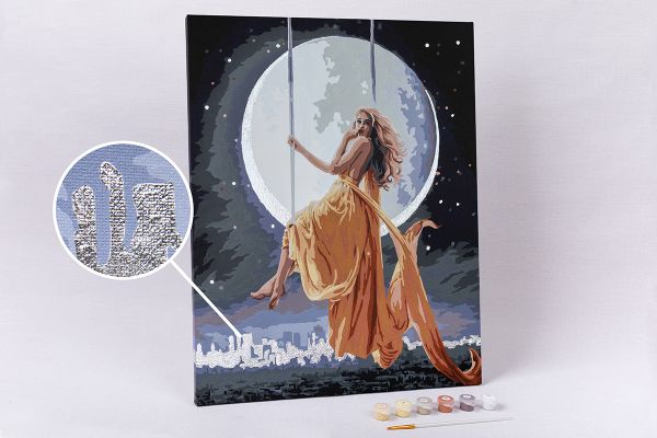 Картина по номерам Фрея, с поталью Лунная элегия, 50х40 см