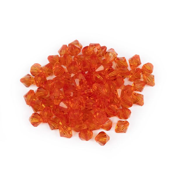 Бусины акрил 9х10 мм, 25 г (80±3 шт), 150 оранжевый, Zlatka ARO-1