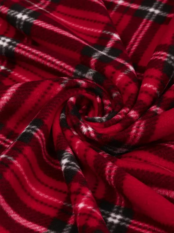 Флис 2-сторонний 190 г/м², 150 см / 10 метров, TBY-190-gr клетка