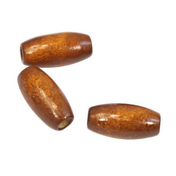 Бусины дерево 15х7 мм, кофейный, 70 шт, Астра