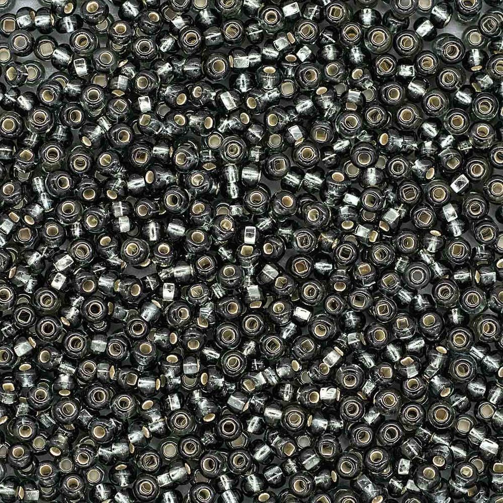 Бисер Preciosa прозрачный, серебряный центр 10/0 (2.3 мм), 100 г (5х20 г), цв. 47010