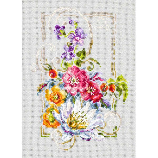 Набор для вышивания нитками Чудесная игла, Счастливого июля 15х21см