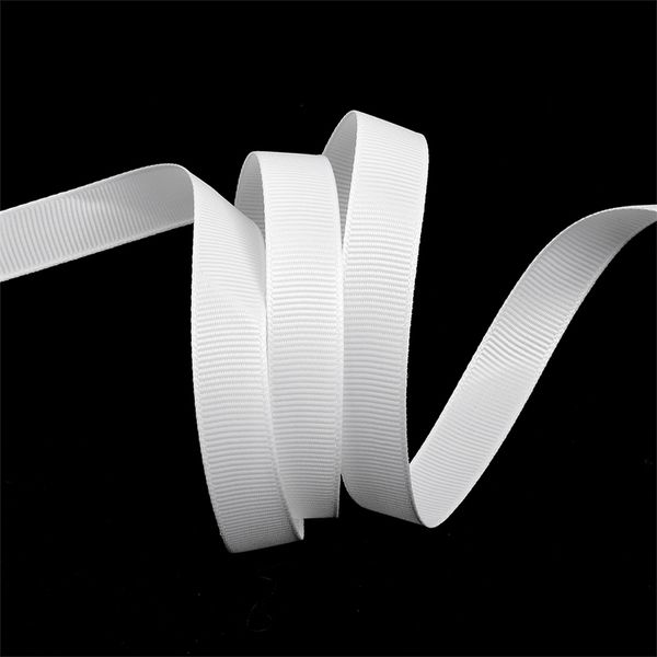 Лента репсовая (в рубчик) 10.0 мм, 029 белый, уп. 27,4м