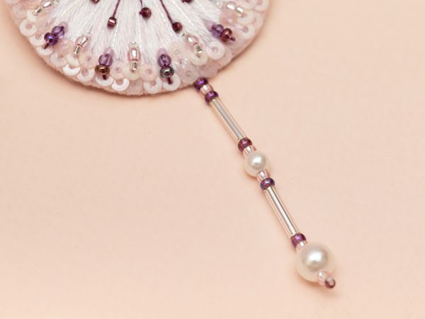 Набор для вышивания бисером Klart, Брошь. Одуванчик, 4.5х9.5 см