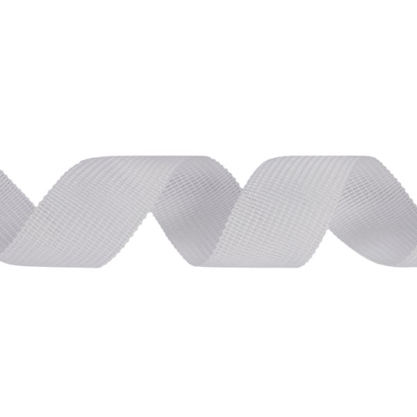 Тесьма (лента) окантовочная 22 мм / 100 метров, белый, Gamma 022 О белый