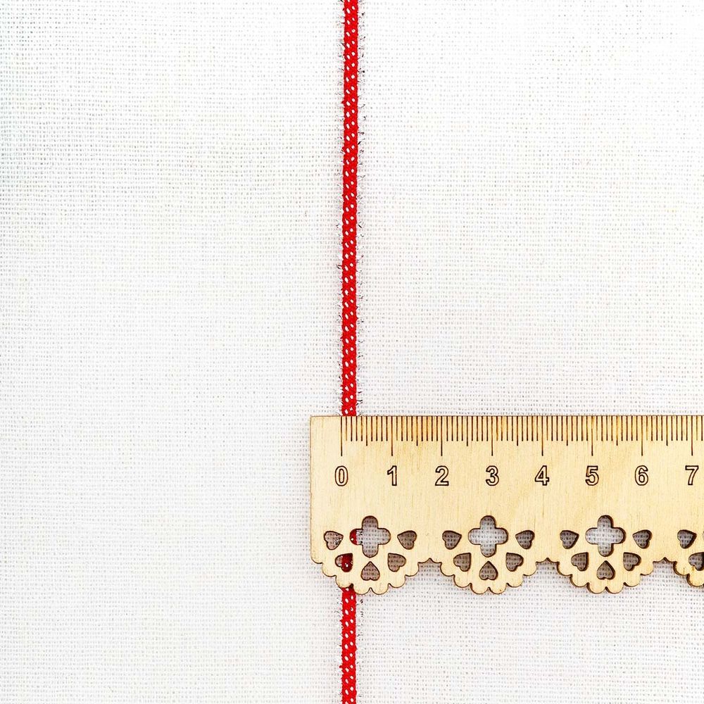 Шнур отделочный плетеный ⌀6.0 мм / 30 метров, красный, С987Г7