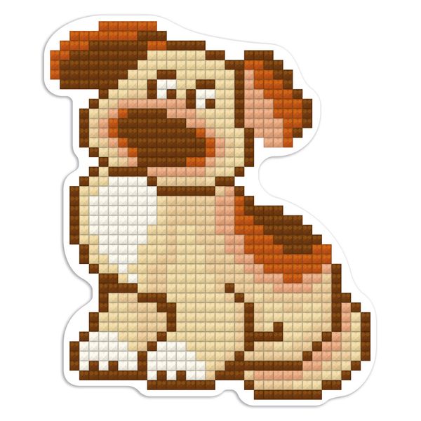 Алмазная (кристальная) мозаика Фрея, магнит Собачка, 8х9,5 см