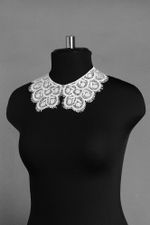 Пришивной кружевной воротник гипюр Kruzhevo 18.5х9 см, TBY.HX-05, цв.01 белый, уп.25 пар