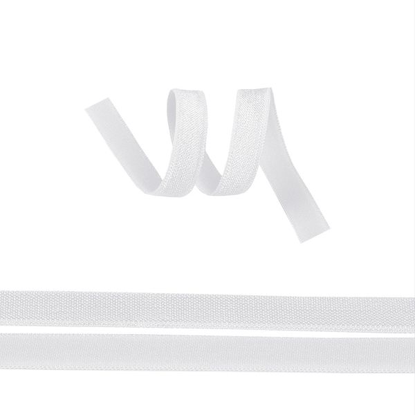 Резинка бельевая (окантовочная) блестящая 10.0 мм / 50 метров, F101 белый