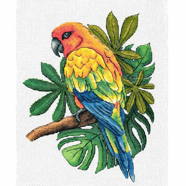 Набор для вышивания нитками Hobby&Pro, Пестрые перышки 18х24,5 см