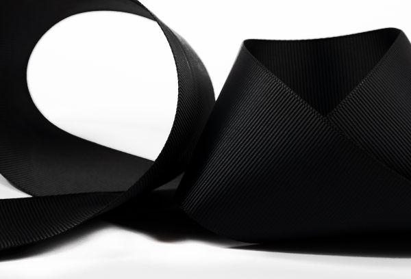 Лента репсовая (в рубчик) 50.0 мм / 25±1 метров, 123 черный, Gamma GR-50