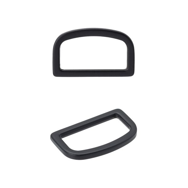 Полукольцо литое металл 15мм (18х11мм), черный матовый, MB2345, 6 шт