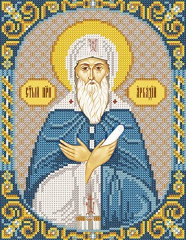 Набор для вышивания бисером Нова Слобода, Святой преподобный Аркадий 18х23 см