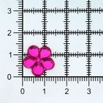 Кабошон декор подарков Цветы 14 мм, 15 шт, ярко-розовый, Dress it up