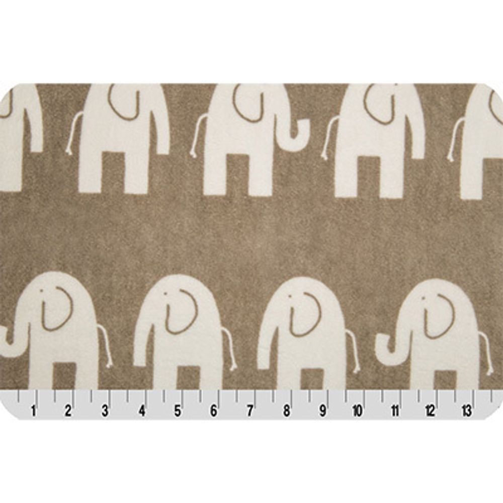 Плюш (ткань) Peppy Mockingbird Cuddle 440 г/м², 48х48 см, premier elefante biscuit/ivory