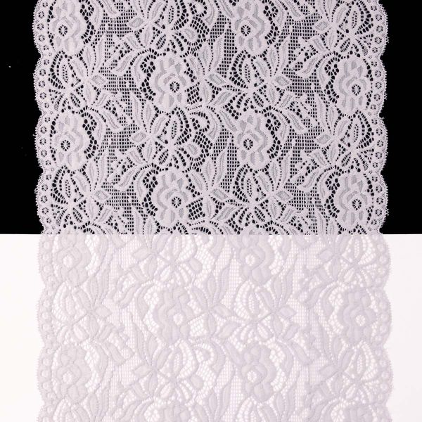Кружево бельевое эластичное 300 мм / 13.72 м, цв. C154 св.серый